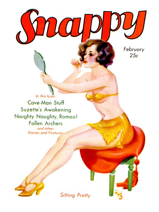 Pin Up - Girl Putting On Lipstick - Bergey - 1931