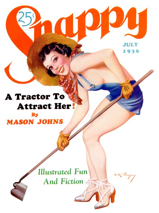 Pin Up - Farmgirl With Hoe - Bergey - 1936