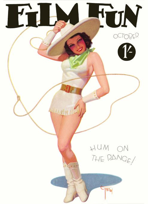 Pin Up - Brunette Cowgirl - Bolles - 1934