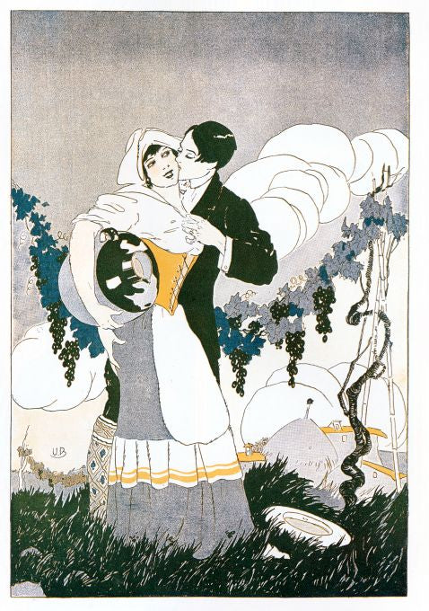 Pin Up - Man Gropes Girl - Brunelleschi - 1911