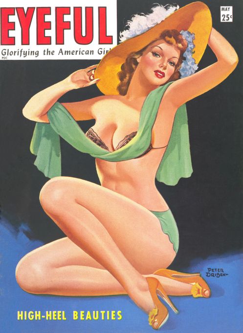 Pin Up - Girl in Lingerie with Scarf - Driben - 1947