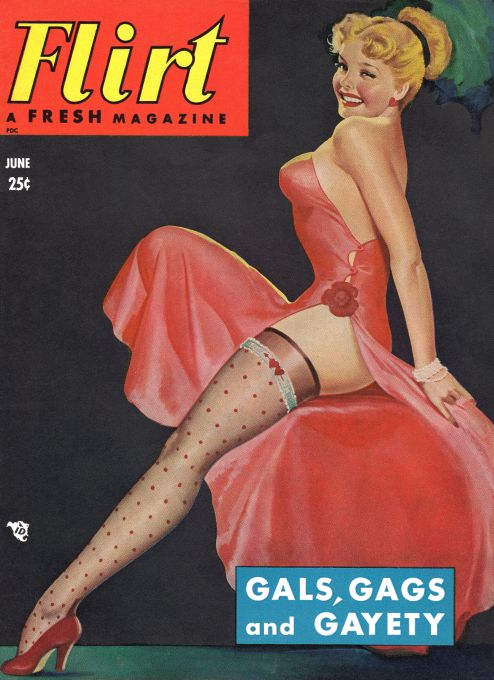 Pin Up - Girl in Red Dress - Driben - 1951