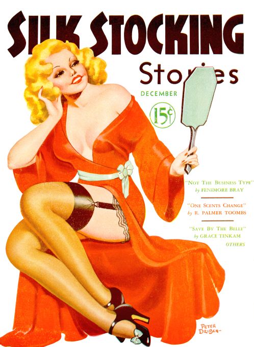 Pin Up - Girl with Mirror - Driben - 1937