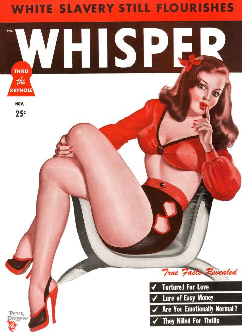 Pin Up - Girl in Red Black - Driben - 1948