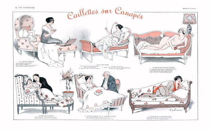 Pin Up - Girl On Couches - Fabiano - 1912