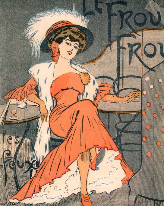 Girl In Peach Dress At Cafe