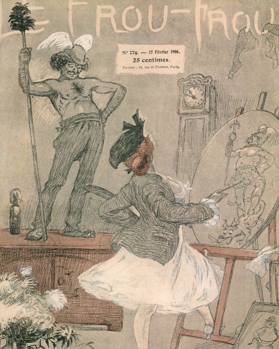 Girl Painting From Male Model - 1906