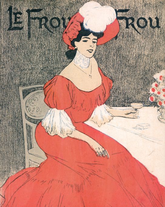Girl In Red At Table - 1907
