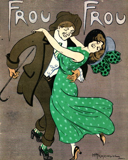Girl In Green Dancing With Man - 1909