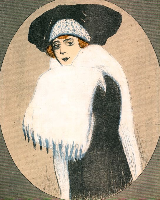 Girl In Ermine And Black