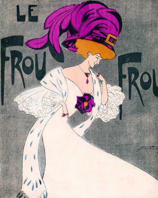 Girl In White Dress And Purple Hat
