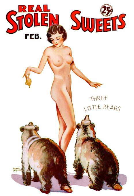 Pin Up - Nude Girl with Bears - Greenwood - 1935