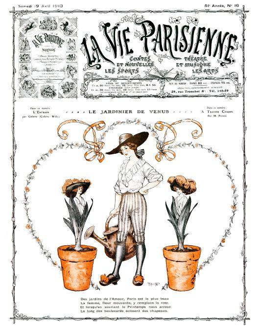 Pin Up - Gardener Girl - Herouard - 1913
