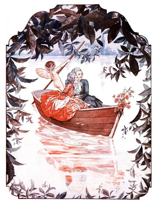 Pin Up - Two Girls On Boat - Herouard - 1917