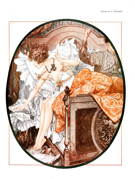 Pin Up - Girl On Bed - Herouard - 1918
