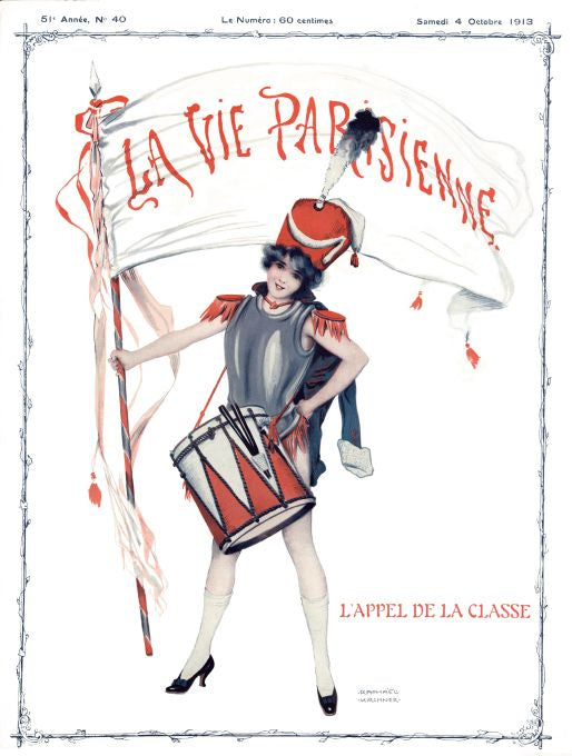 Pin Up - Band Girl w/Drum - Kirchner - 1913