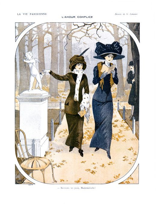 Pin Up - Man Follows Girls - Leonnec - 1910