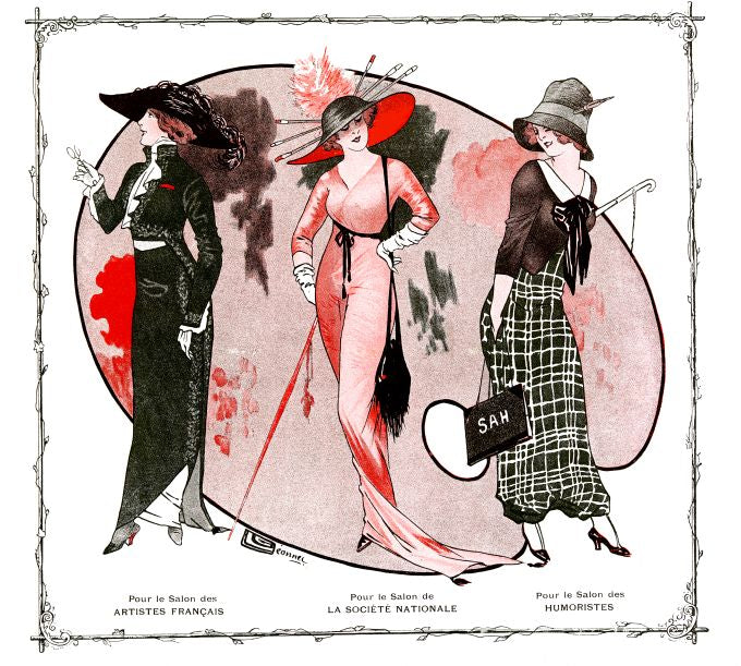 Pin Up - Three Girls in Different Styles - Leonnec - 1911