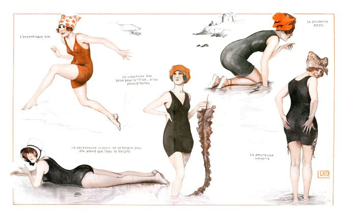 Pin Up - Redhead w/ Swimsuit - Leonnec - 1918