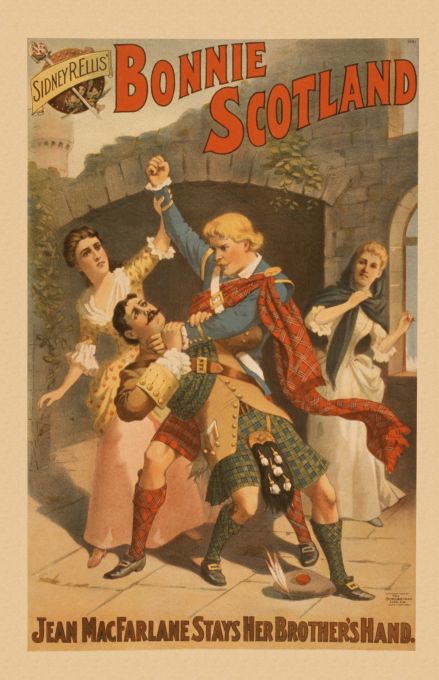 Jean Macfarlane Stays Her Brothers Hand - Strobridge & Co. Lithograph - 1895