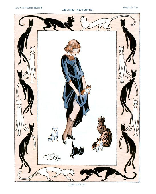 Pin Up - Girl w/Kitten - Nam - 1913