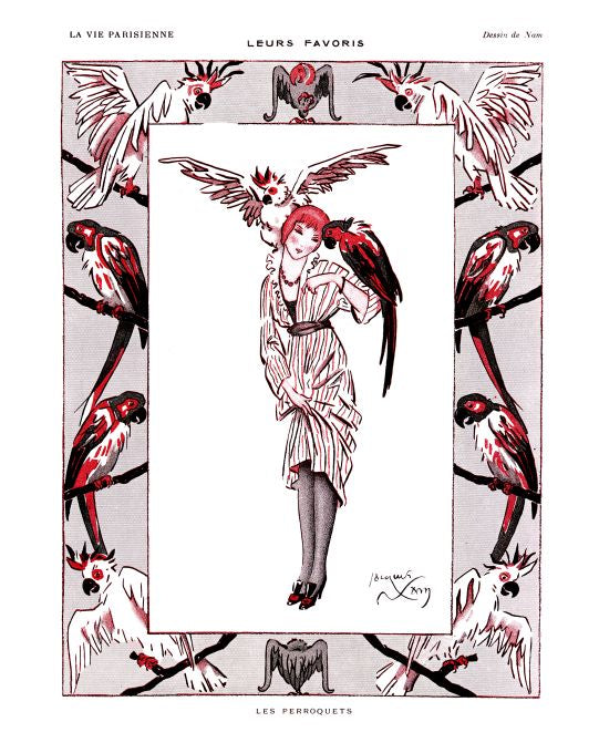 Pin Up - Girl w/Parrots - Nam - 1913