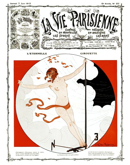 Pin Up - Nude Girl Vane - Regnier - 1913