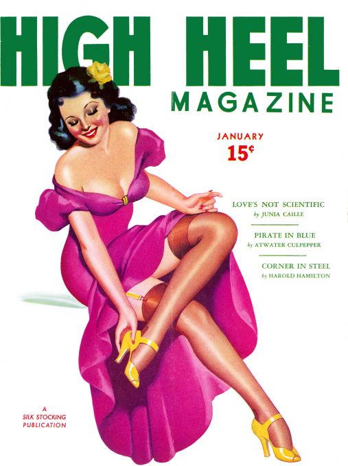 Pin Up - Brunette Girl in Fuchsia - 1938