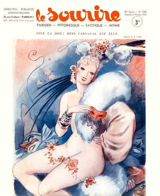 Pin Up - Girl After Carnaval - Vallee - 1937