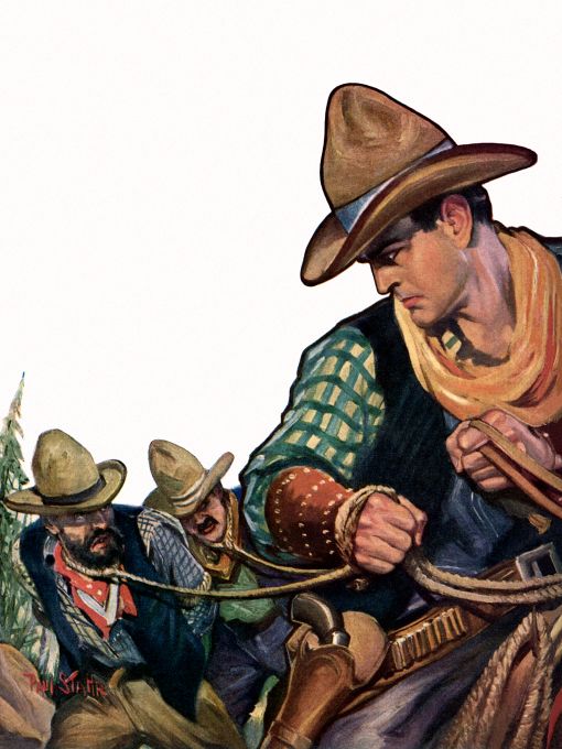 Sheriff with two captured outlaws