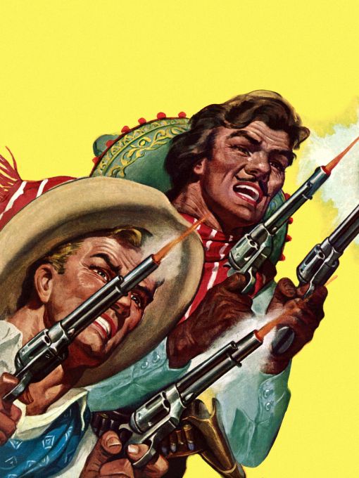 Vaquero and caowboy duel welding revolvers