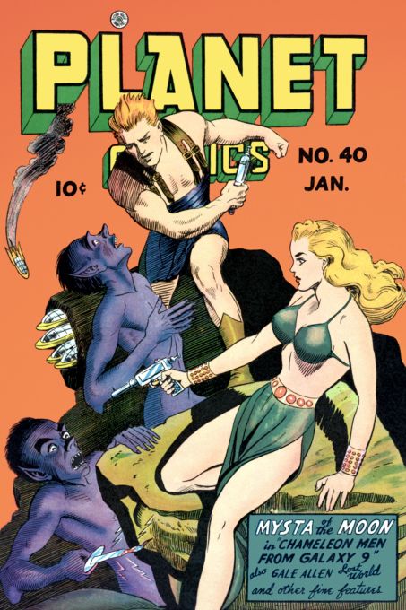 Chameleon Men from Galaxy 9 - Planet Comics - January 1946