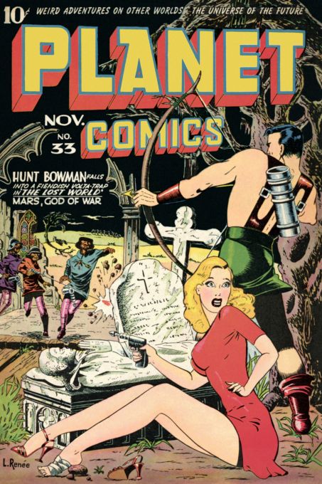 Fiendish Volta Trap - Planet Comics - Nov 1944