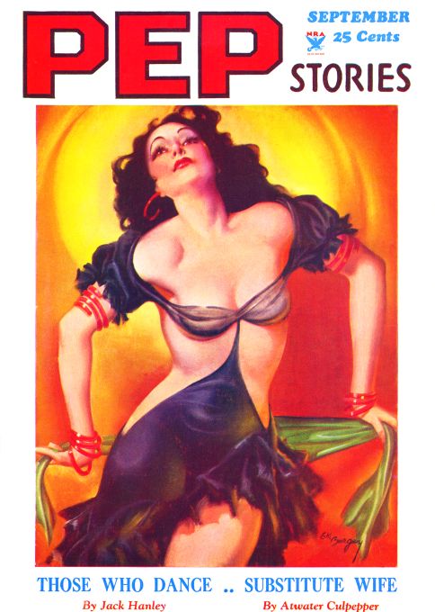 Pin Up - Dancer Girl in Purple - Bergey - 1934