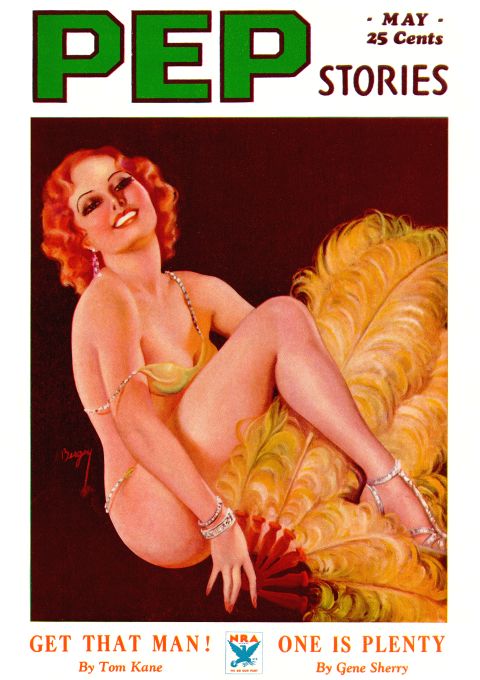 Pin Up - Girl in Yellow Two-Piece - Bergey - 1934
