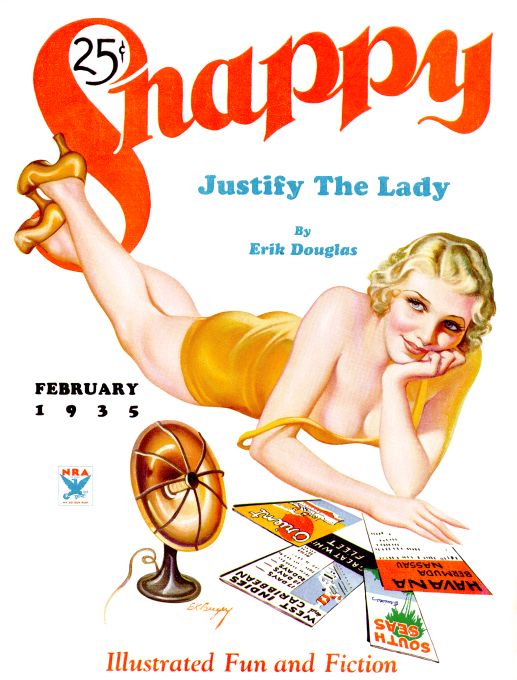 Pin Up - Girl Reading Brochures - Bergey - 1935