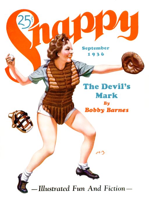 Pin Up - Baseball Catcher Girl - Bergey - 1936