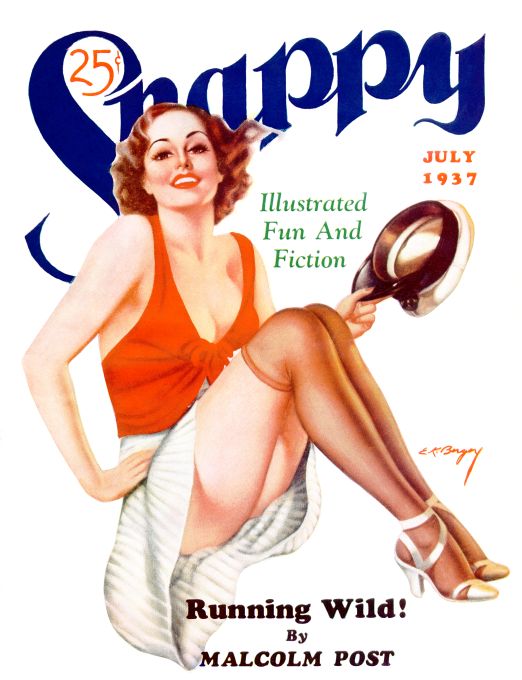 Pin Up - Girl in Orange and White - Bergey - 1937