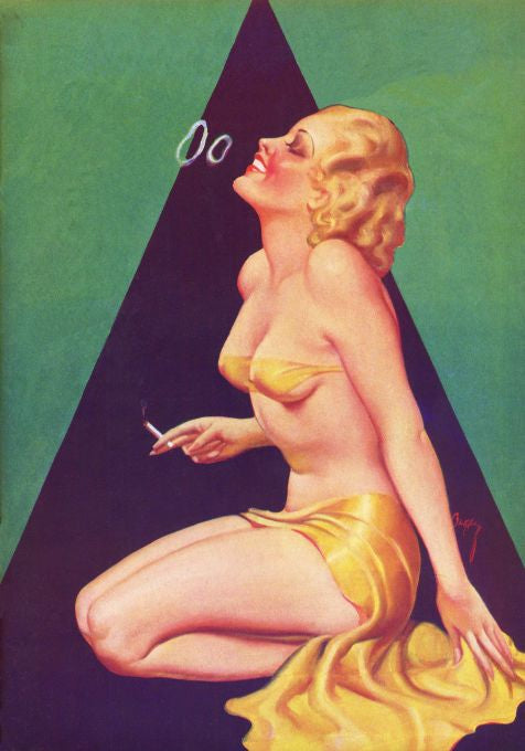 Pin Up - Blonde Girl in Skimpy Yellow - Bergey - 1934