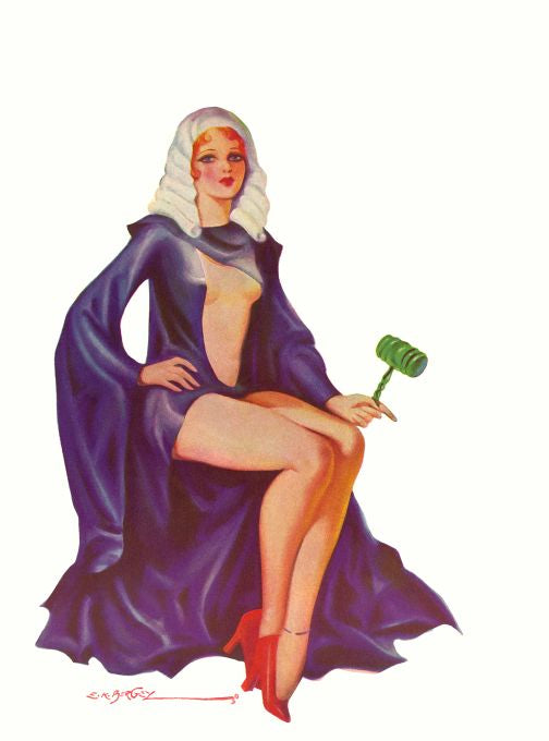Pin Up - Redhead Girl Judge - Bergey - 1930