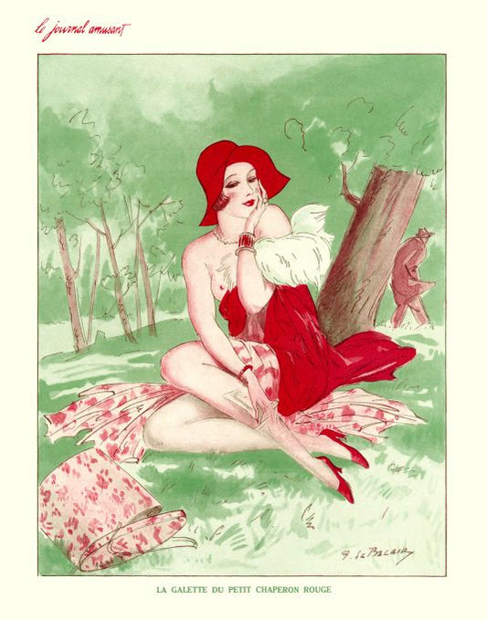 Pin Up - Redhead Girl in Red - Belair - 1930
