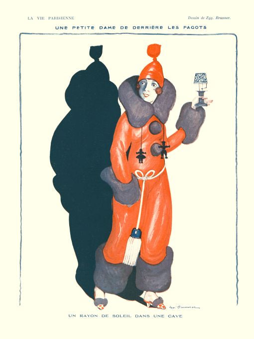 Pin Up - Girl w/Lantern - Brunner - 1918