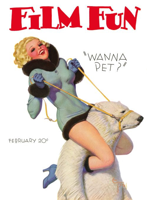Pin Up - Girl Riding Polar Bear - Bolles - 1933