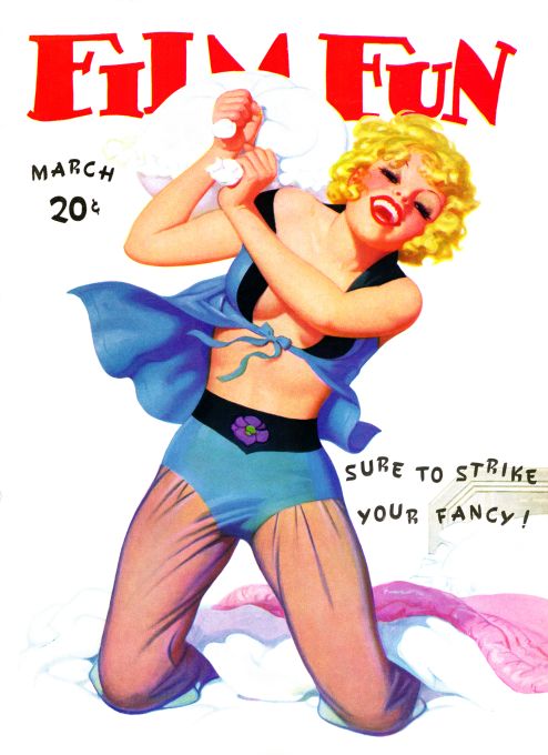 Pin Up - Girl Pillow Fight - Bolles - 1936
