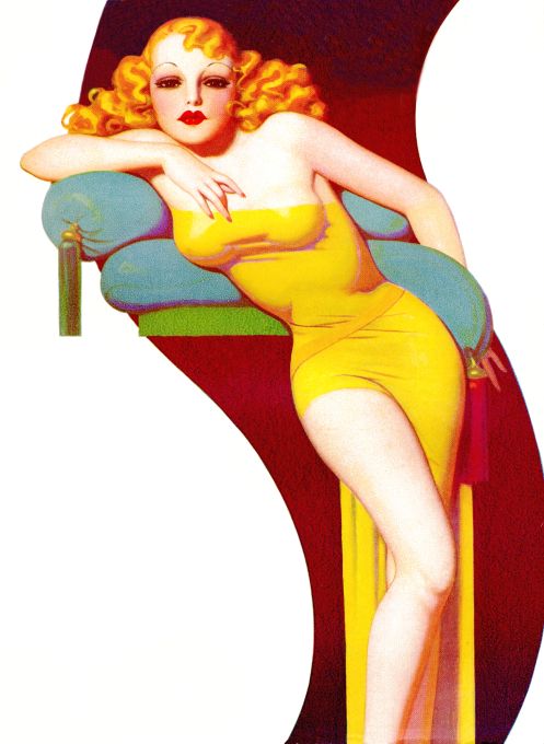 Pin Up - Redhead Girl in Gown - Bolles - 1937