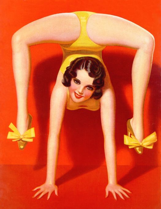 Pin Up - Limber Brunette Girl - Bolles - 1933