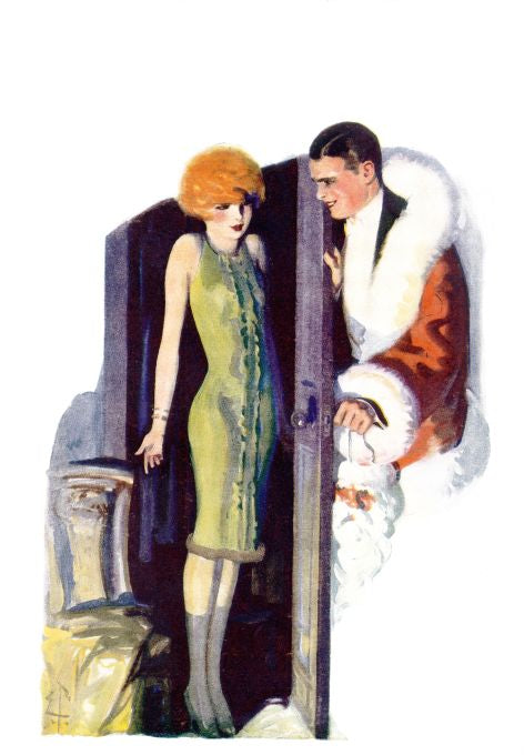 Pin Up - Redhead Girl With Man in Santa Suit - Bolles - 1926