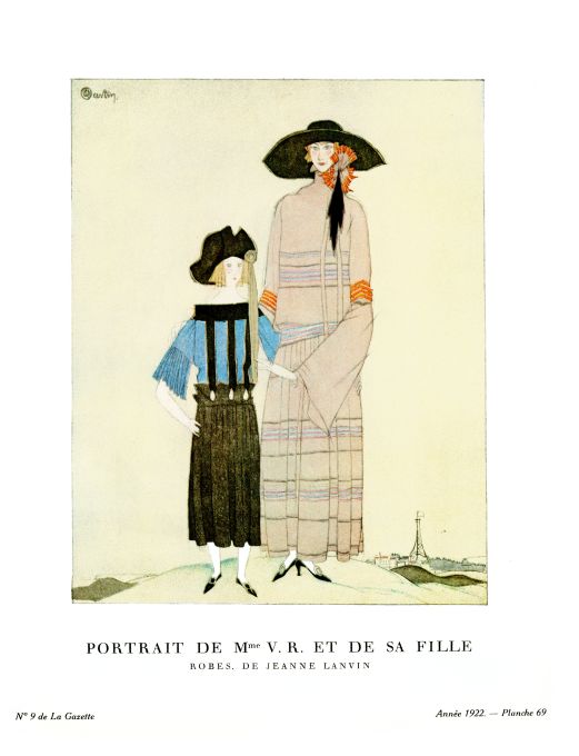 Bon Ton Print - 1922 V.R. Fille Portrait - Martin