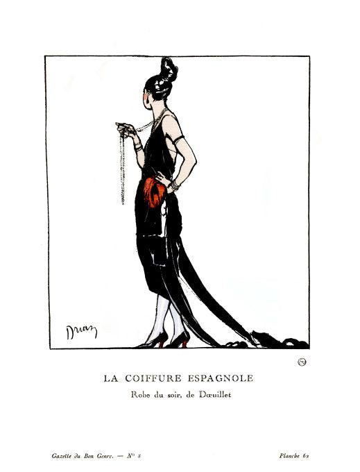 Bon Ton Print - 1920 La Coiffure Espagnole - Drian