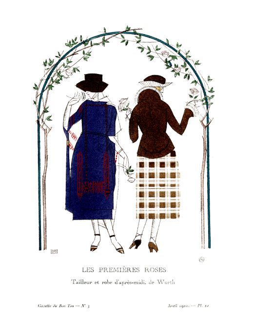 Bon Ton Print - 1921 Les Premieres Roses - Monvel